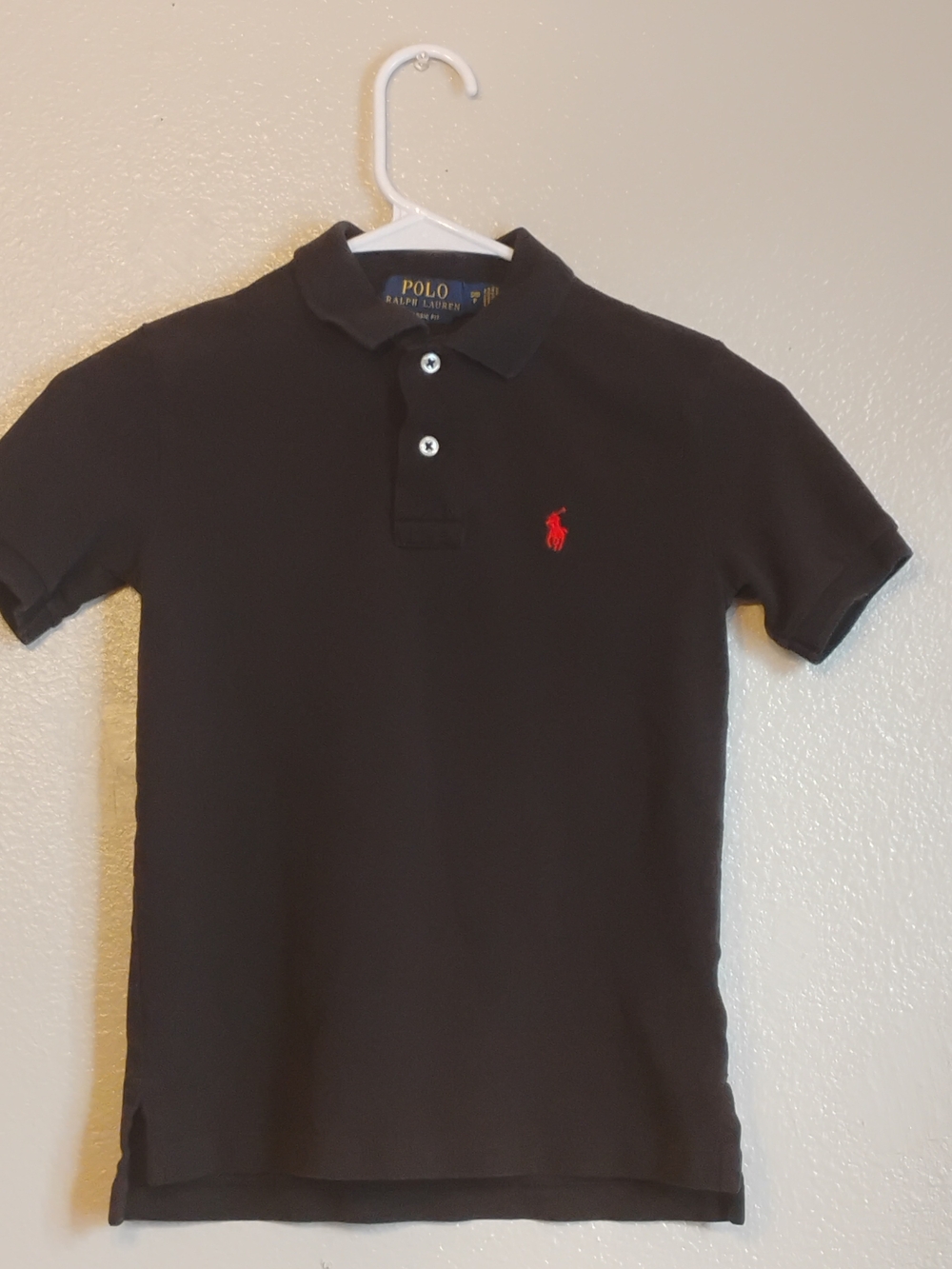 Polo by Ralph Lauren Boys' Black Polo Shirt with Red Pony